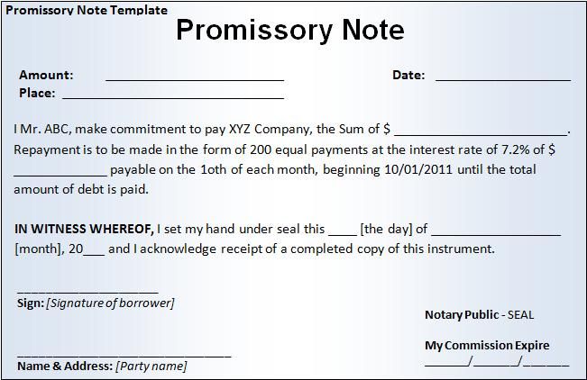 Promissory note